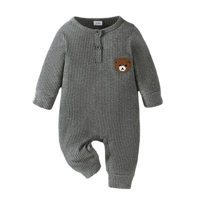 Tiny Button Onesies Long Sleeve Romper 