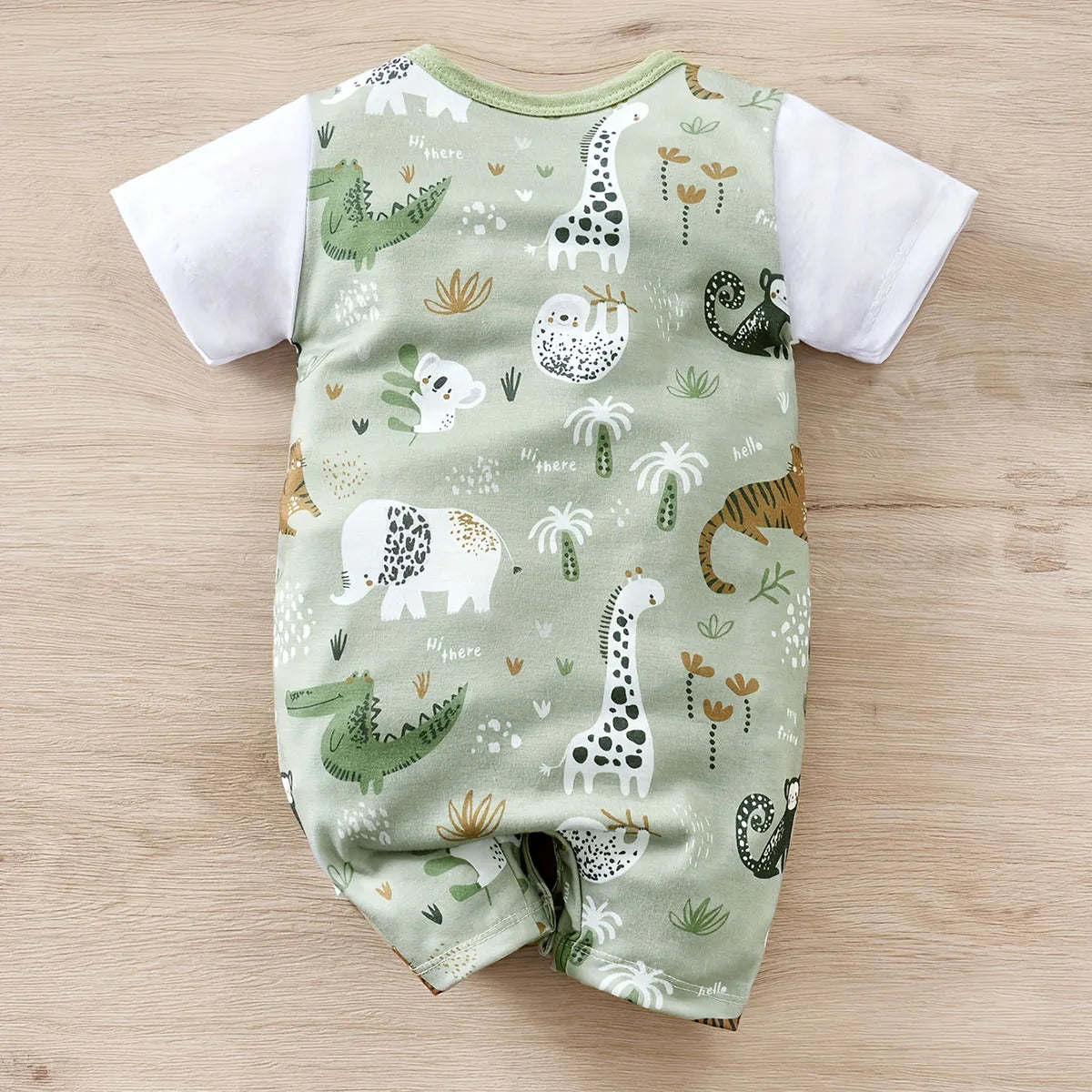 Adorable Infant Zoo Animal Print Romper  