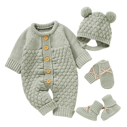 Knitted Newborn Baby Rompers  