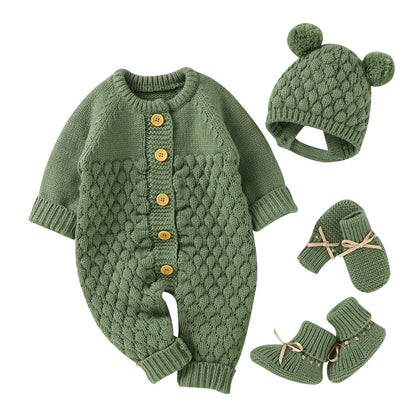 Knitted Newborn Baby Rompers  