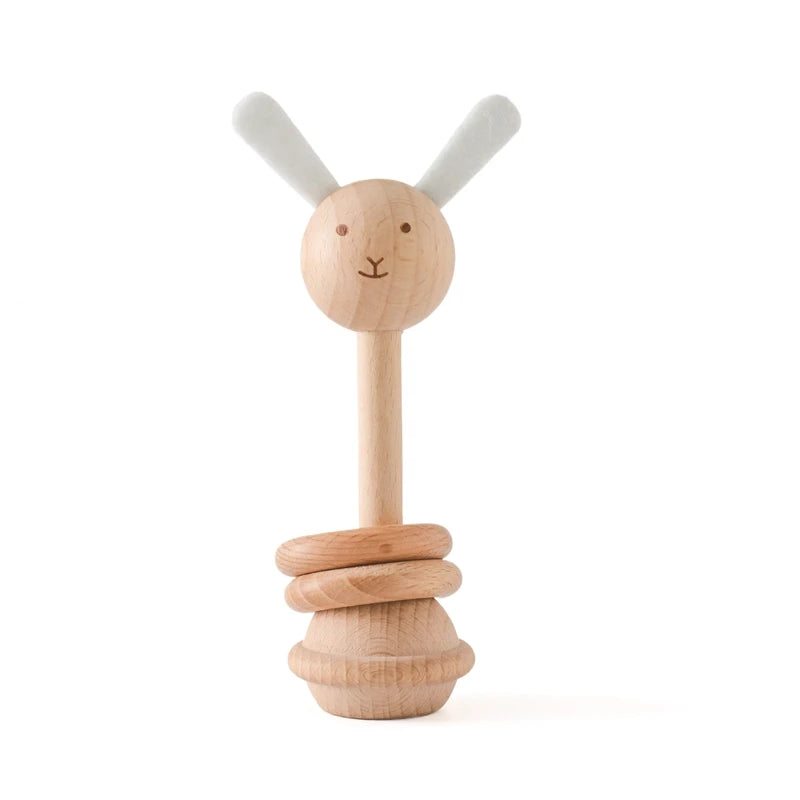 Wooden Baby Rattles Toys 