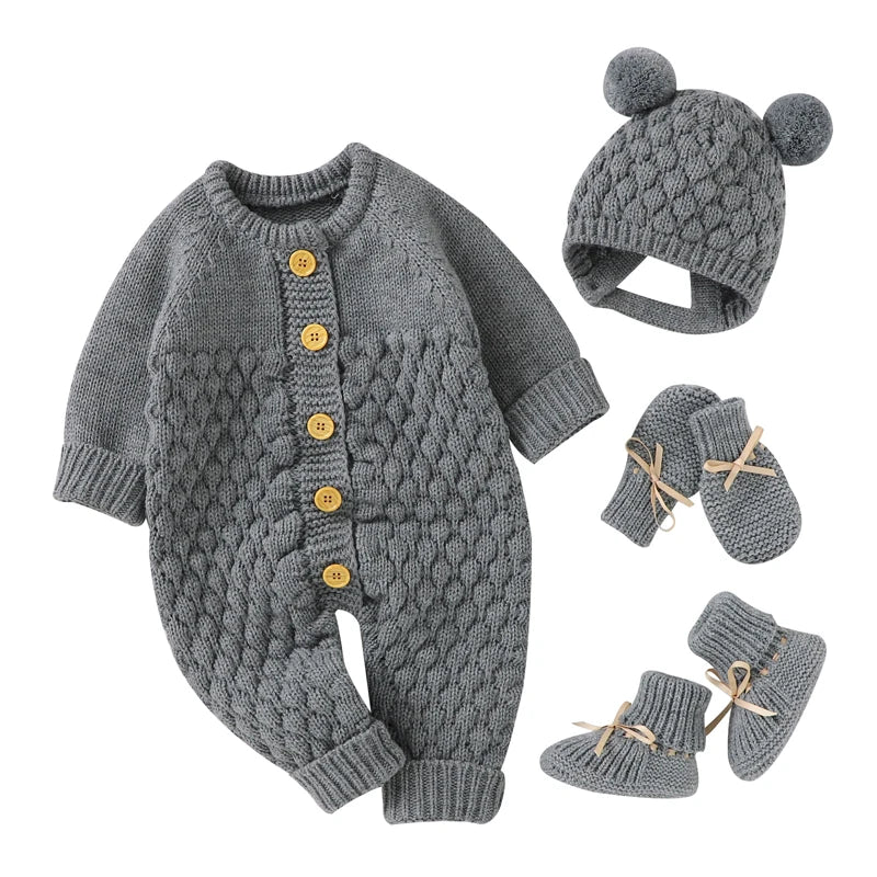 Knitted Newborn Baby Rompers  