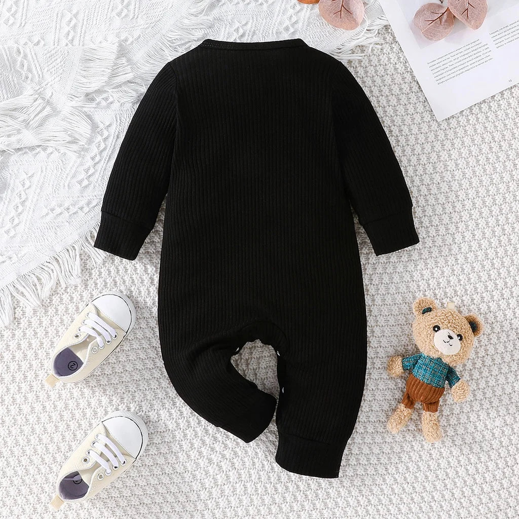 Tiny Button Onesies Long Sleeve Romper 