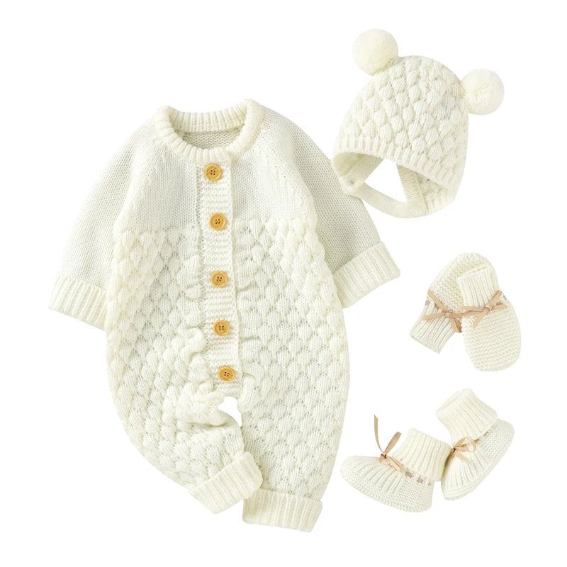 Knitted Newborn Baby Rompers  