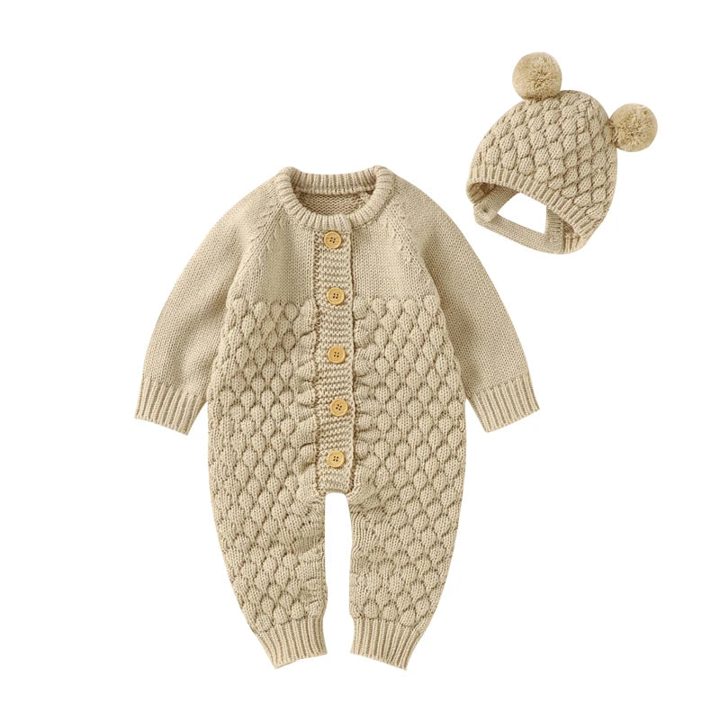 Knitted Newborn Baby Rompers  