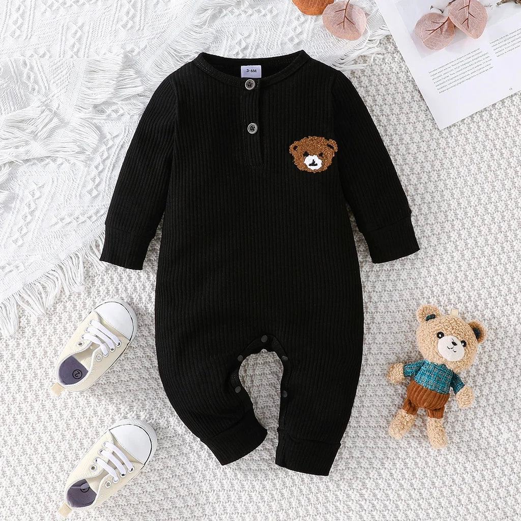 Tiny Button Onesies Long Sleeve Romper 