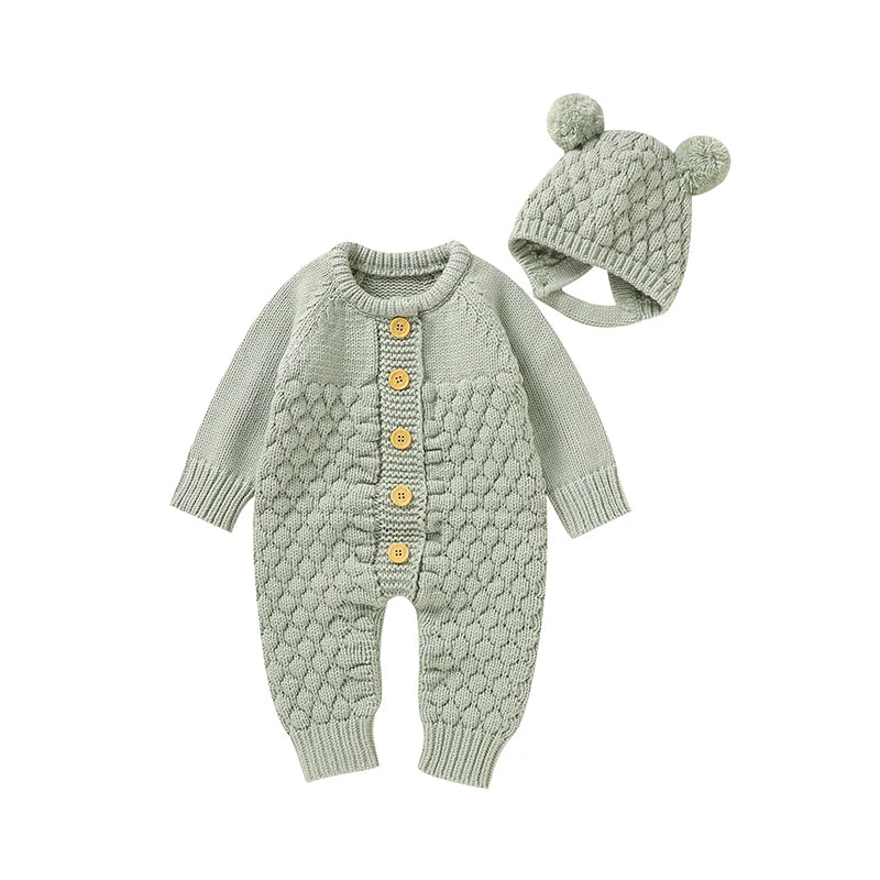 Knitted Newborn Baby Rompers  