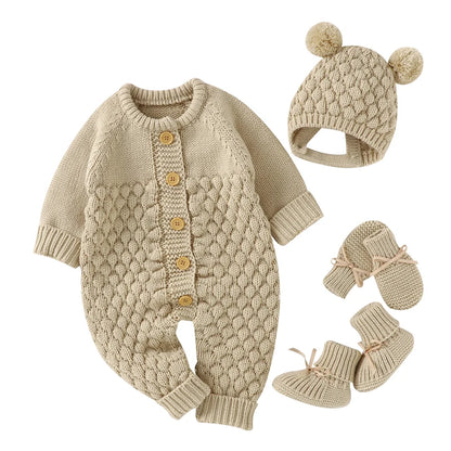 Knitted Newborn Baby Rompers  