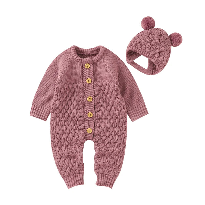 Knitted Newborn Baby Rompers  