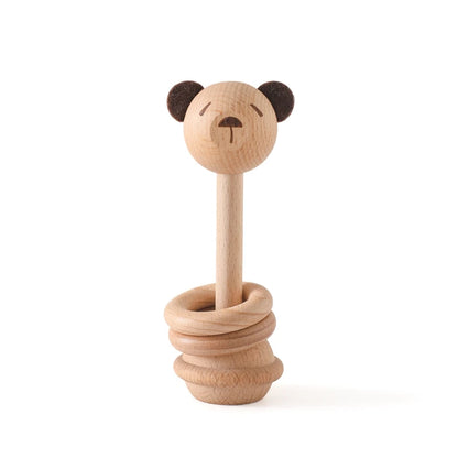 Wooden Baby Rattles Toys 